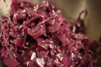 Rotkraut mit Champagner